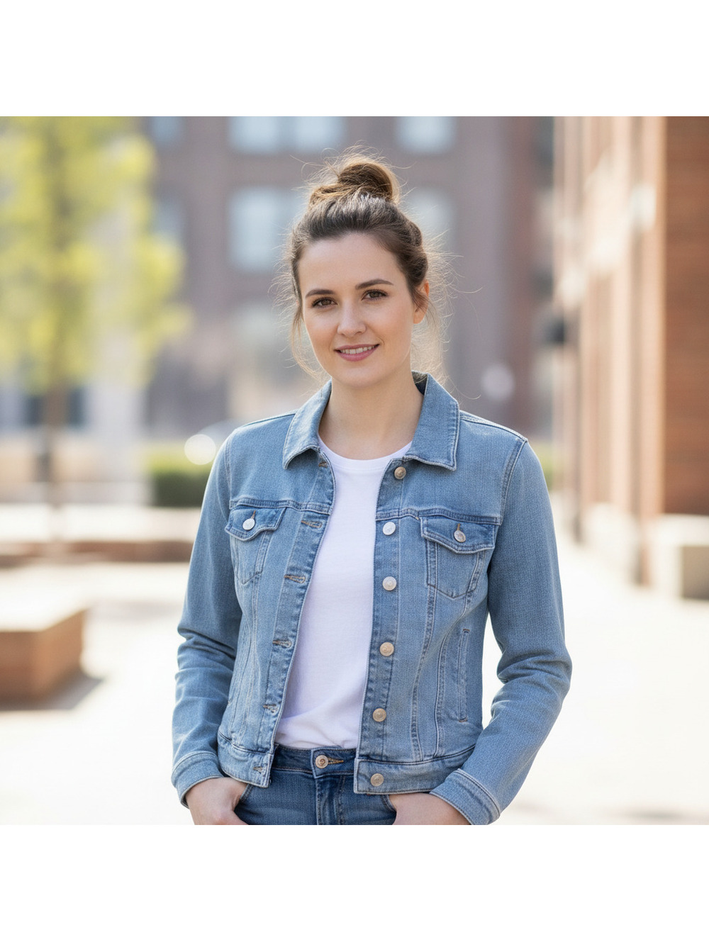 Guess Light Blue Denim Jacket XS
